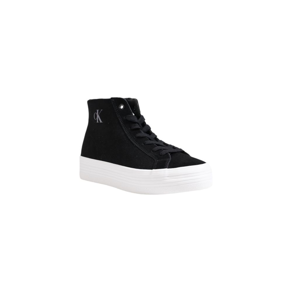 Calvin Klein Jeans Black Suede Leather Platform Sneakers | Regal Royce
