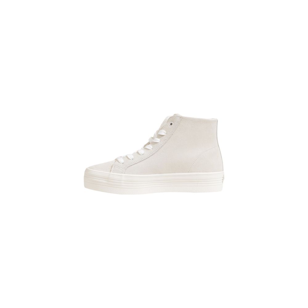 Calvin Klein Jeans Beige Suede Leather Platform Sneakers | Regal Royce