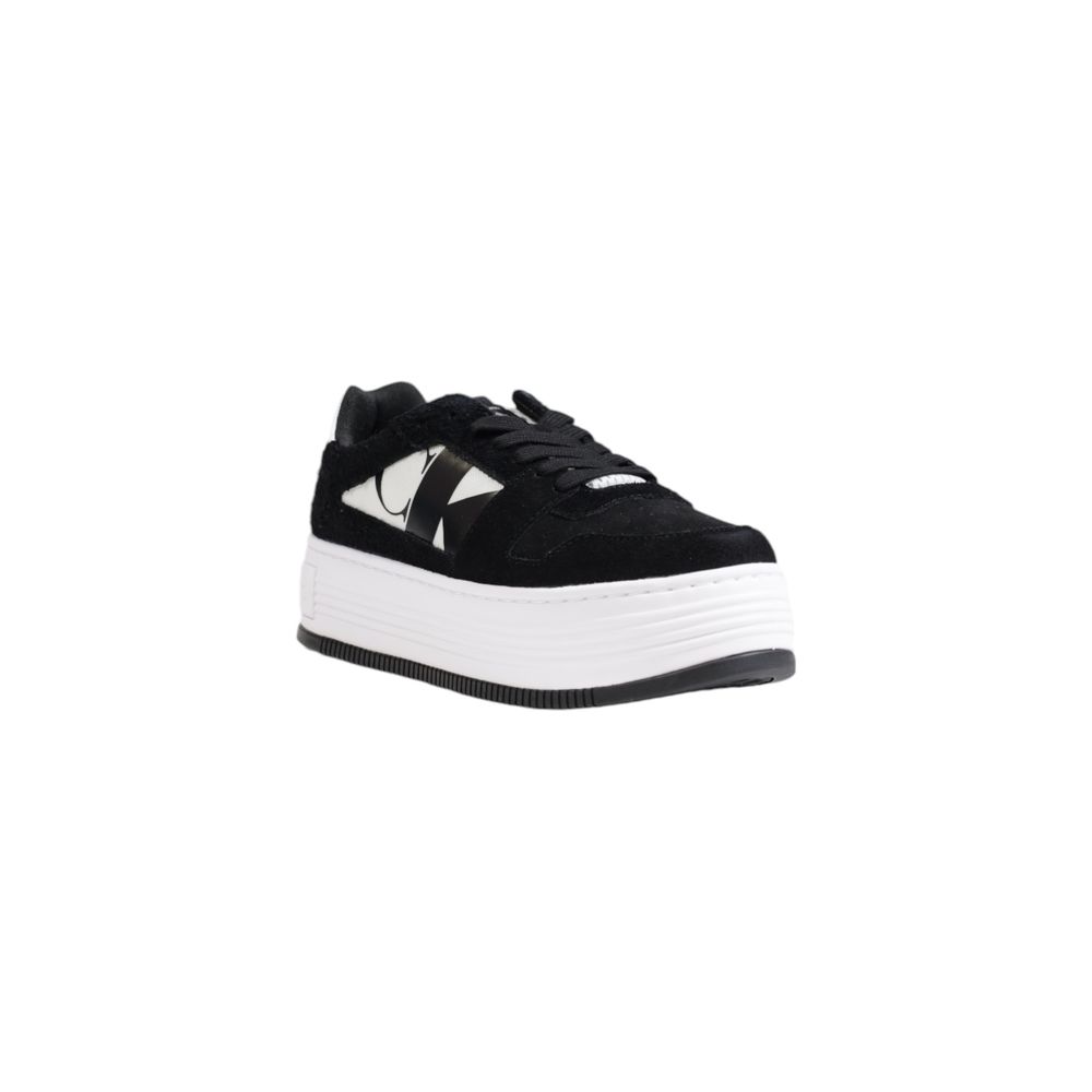 Calvin Klein Jeans Black Leather Platform Sneakers | Regal Royce