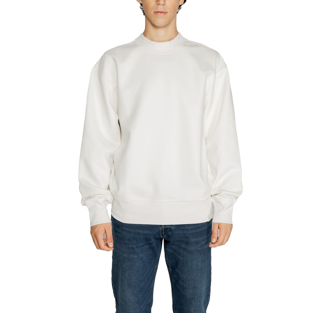 Calvin Klein Jeans White Recycled Cotton Sweatshirt | Regal Royce