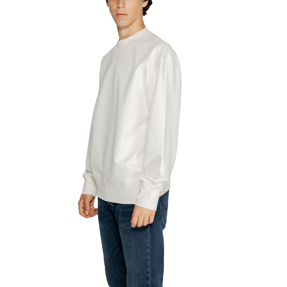Calvin Klein Jeans White Recycled Cotton Sweatshirt | Regal Royce