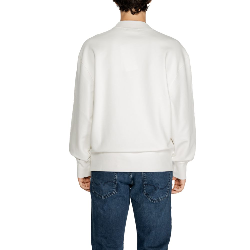 Calvin Klein Jeans White Recycled Cotton Sweatshirt | Regal Royce