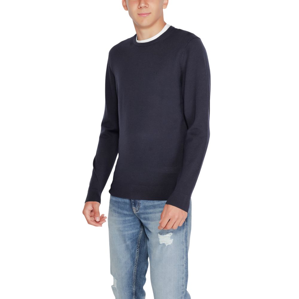 Calvin Klein Blue Recycled Wool Sweatshirt | Regal Royce