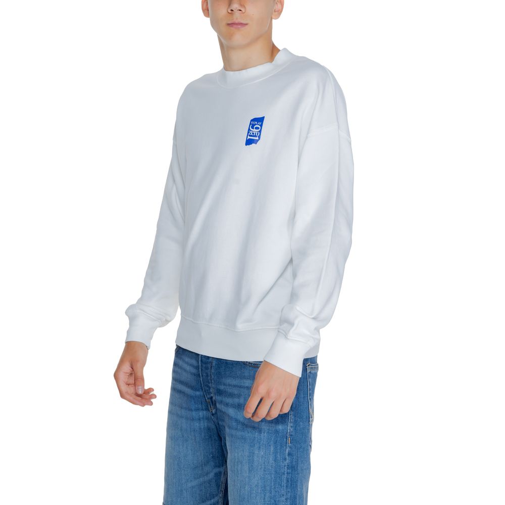 Replay White Cotton Sweatshirt | Regal Royce