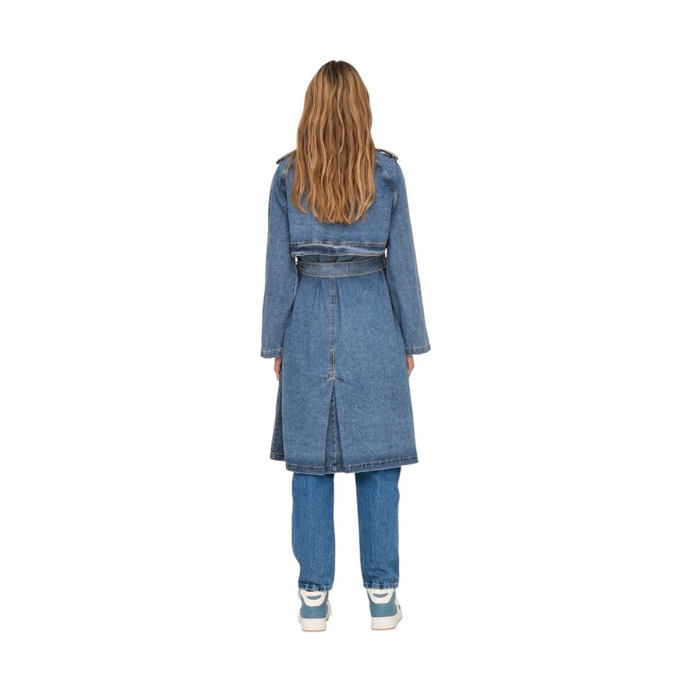 Only Blue Cotton Trench Coat | Regal Royce