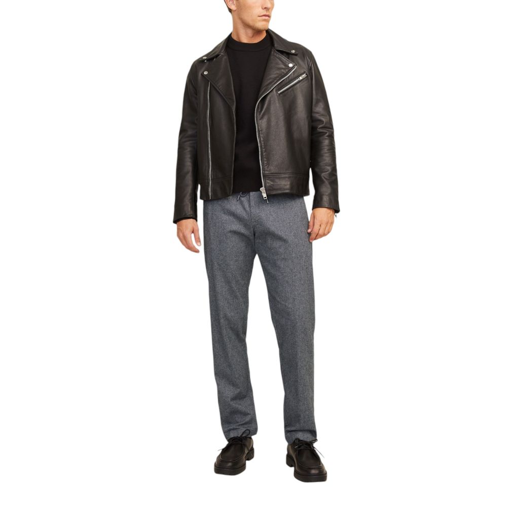Jack Jones Gray Cotton Casual Pants | Regal Royce