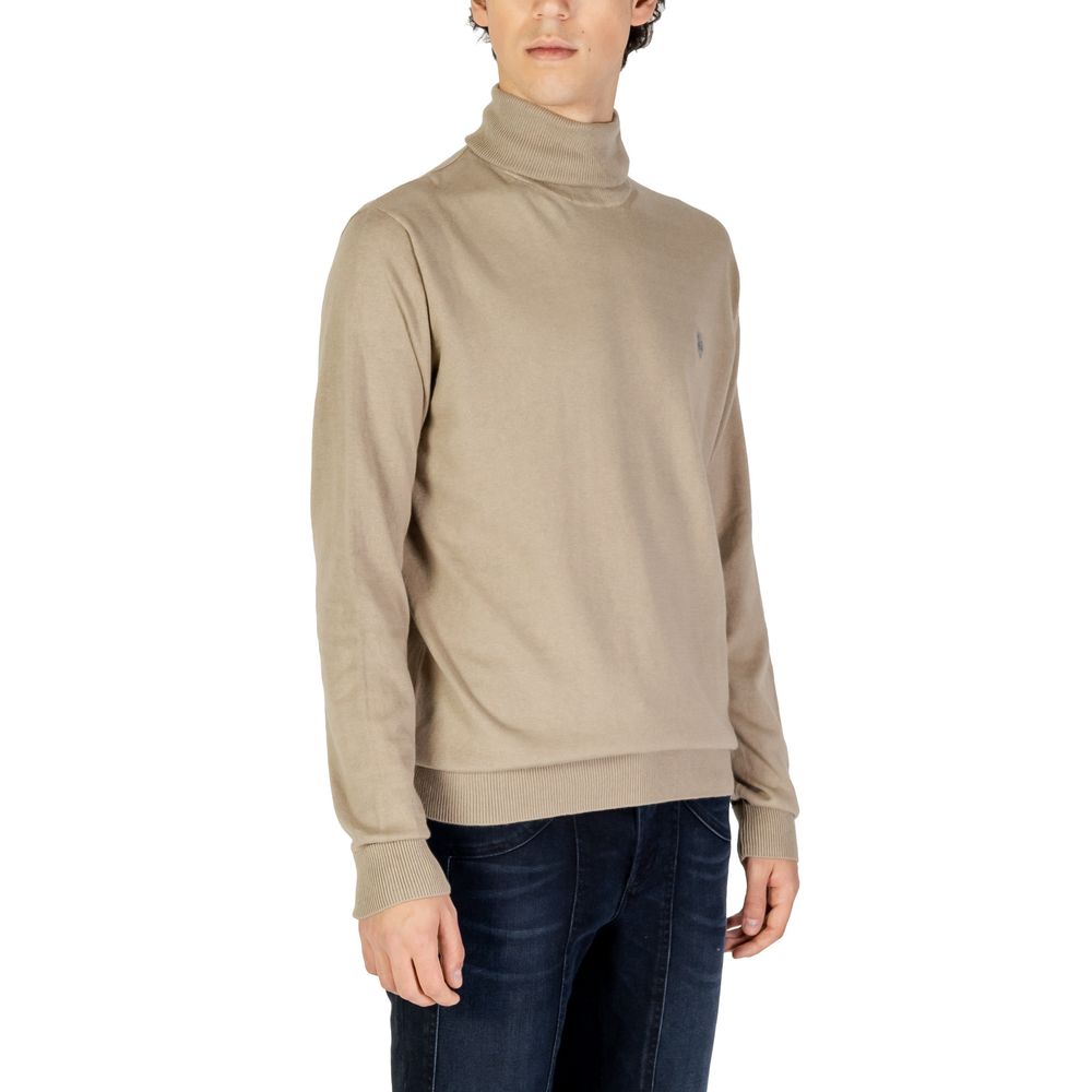 U.S. POLO ASSN. Beige Cotton Turtleneck | Regal Royce