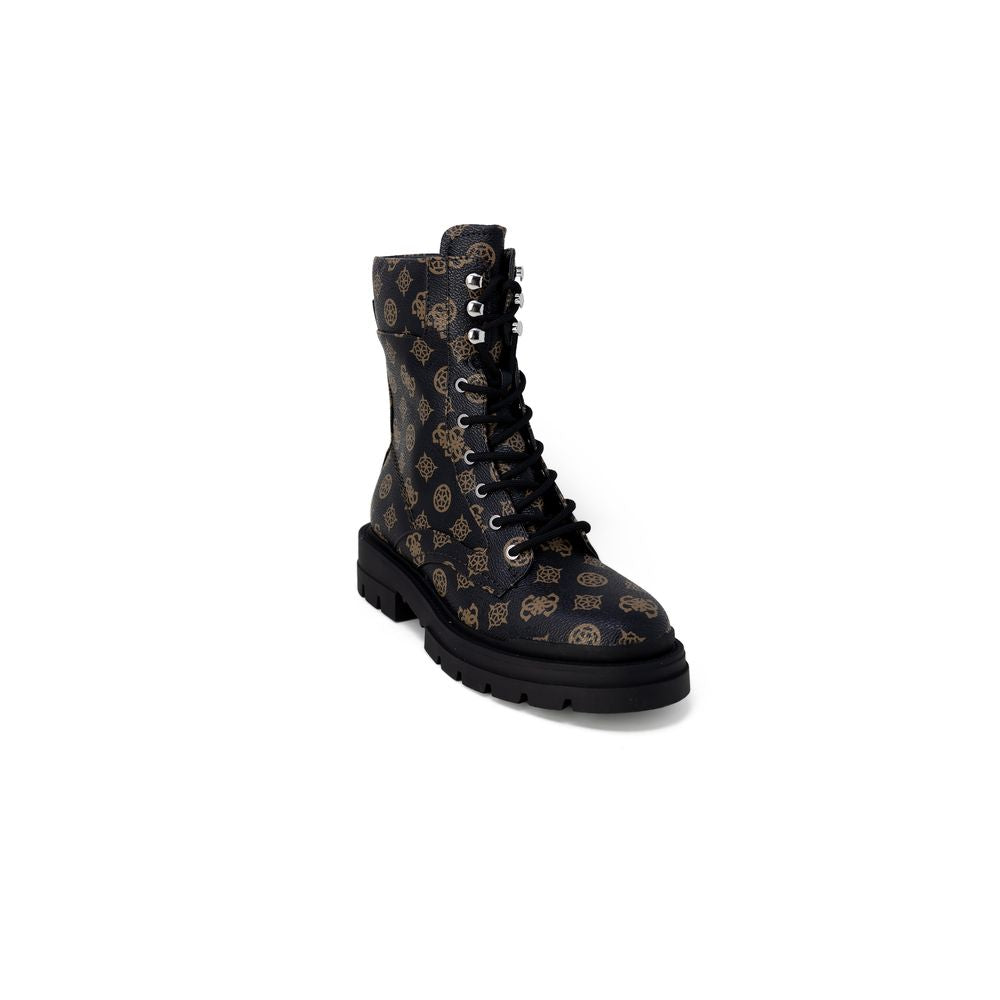 Guess Brown Artificial Leather Lace-Up Boots | Regal Royce