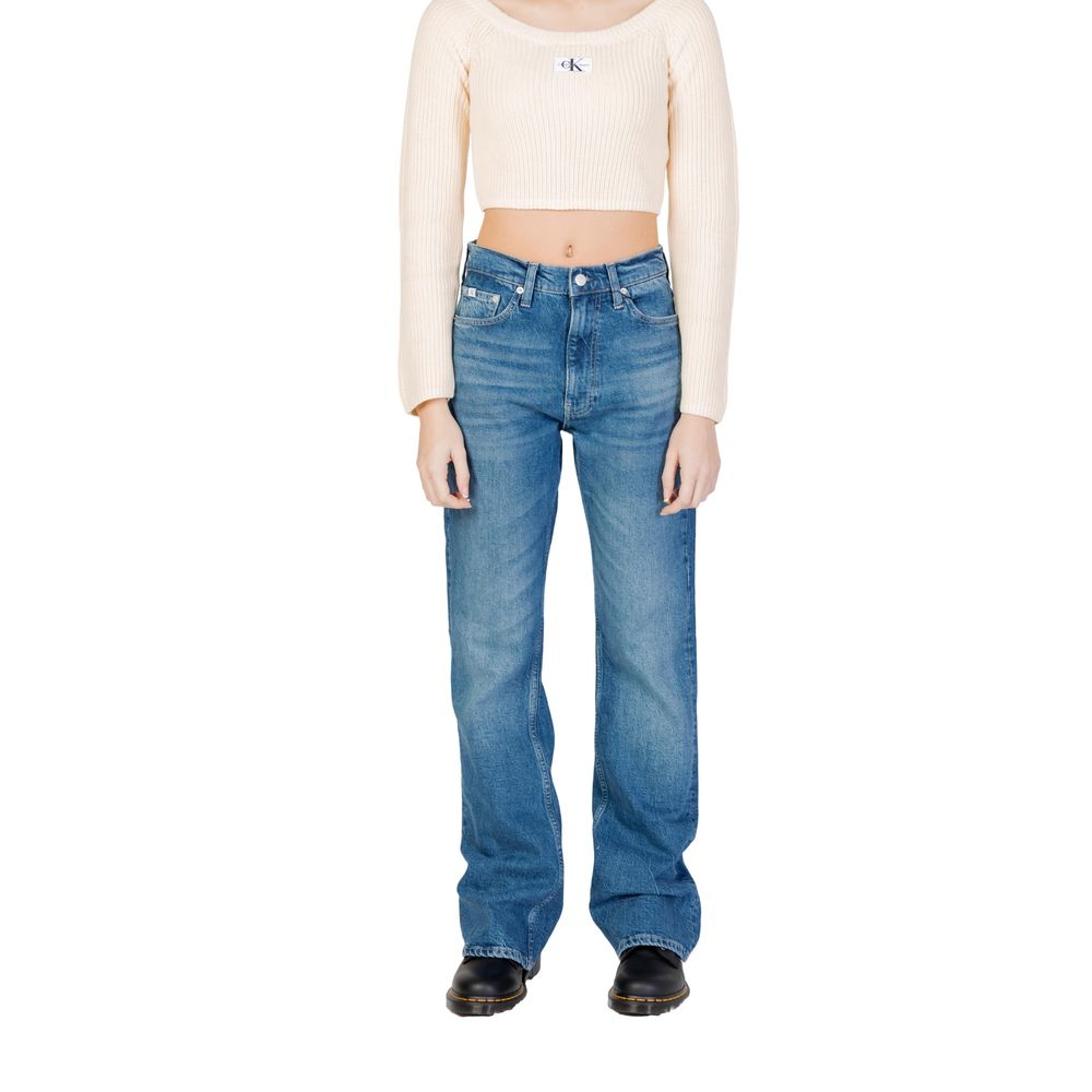Calvin Klein Jeans Blue Cotton Mom Jeans | Regal Royce
