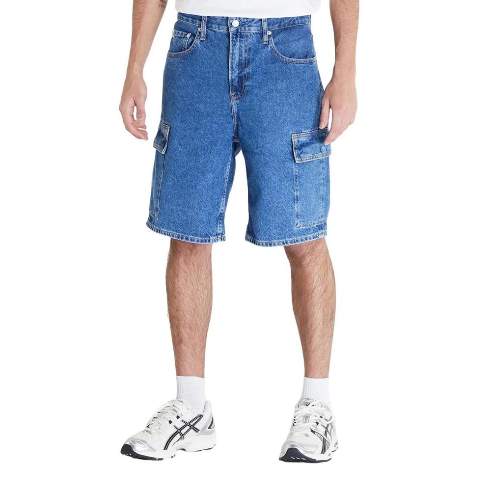 Calvin Klein Jeans Blue Cotton Bermuda Shorts | Regal Royce