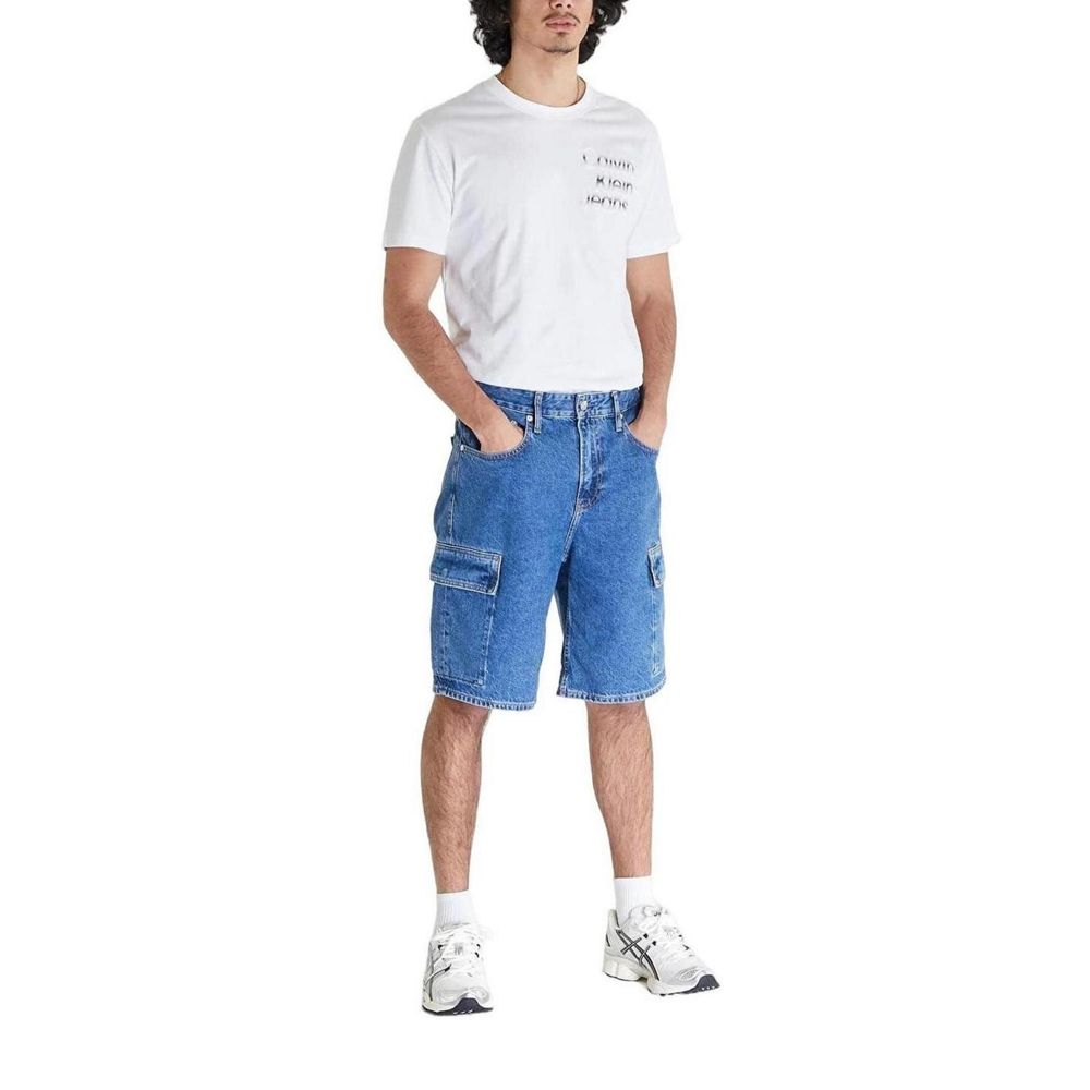 Calvin Klein Jeans Blue Cotton Bermuda Shorts | Regal Royce