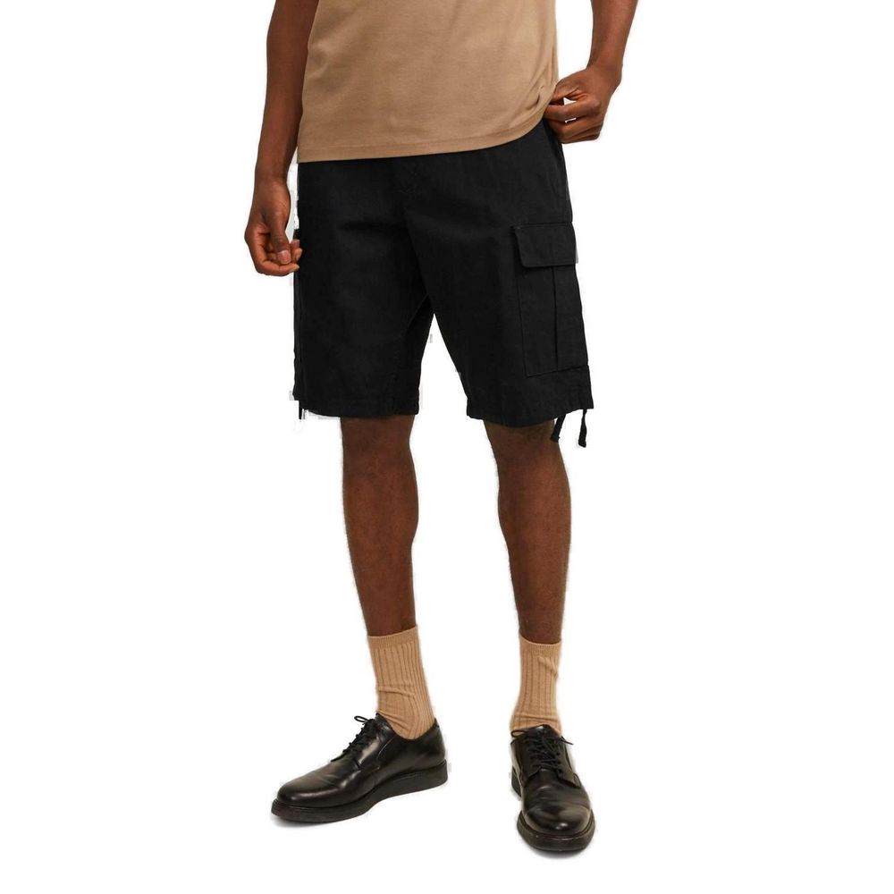 Jack Jones Black Cotton Bermuda Shorts | Regal Royce