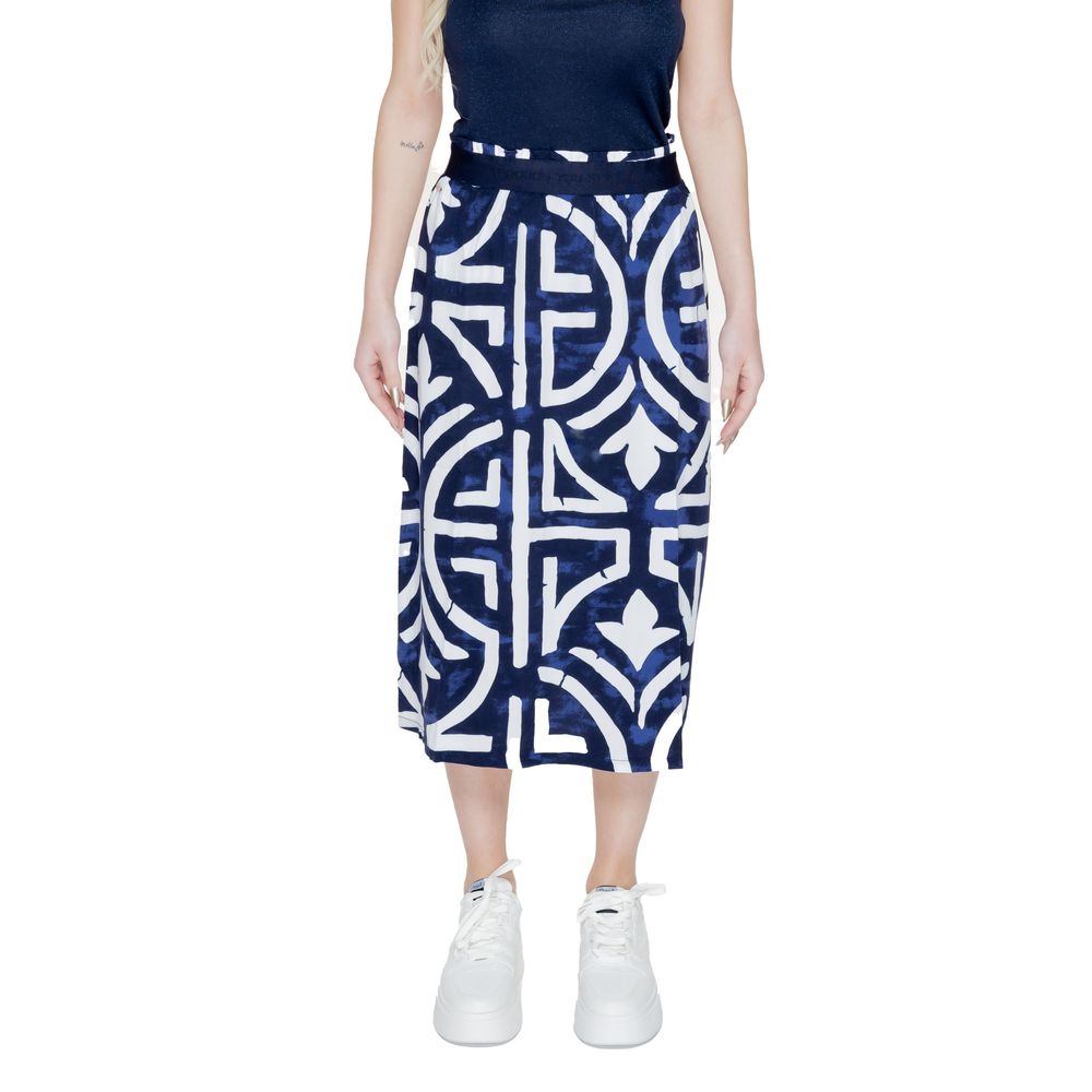 Street One Blue Viscose Long Skirt | Regal Royce