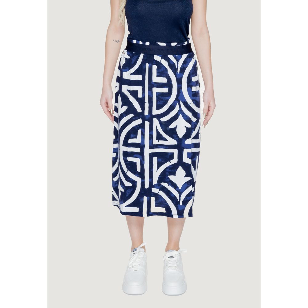 Street One Blue Viscose Long Skirt | Regal Royce