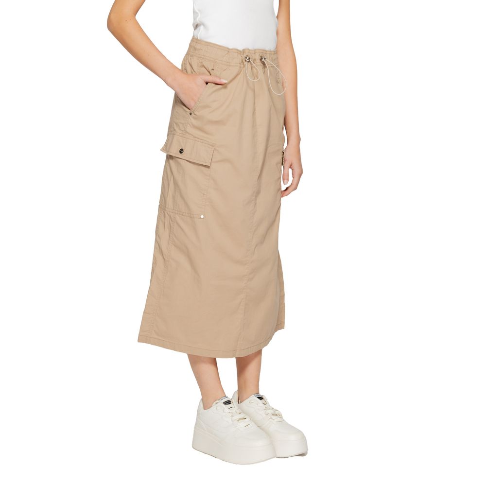 Street One Beige Cotton Skirt | Regal Royce