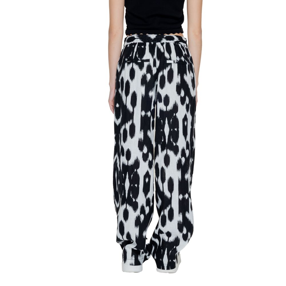 Street One Black Linen Casual Pants | Regal Royce