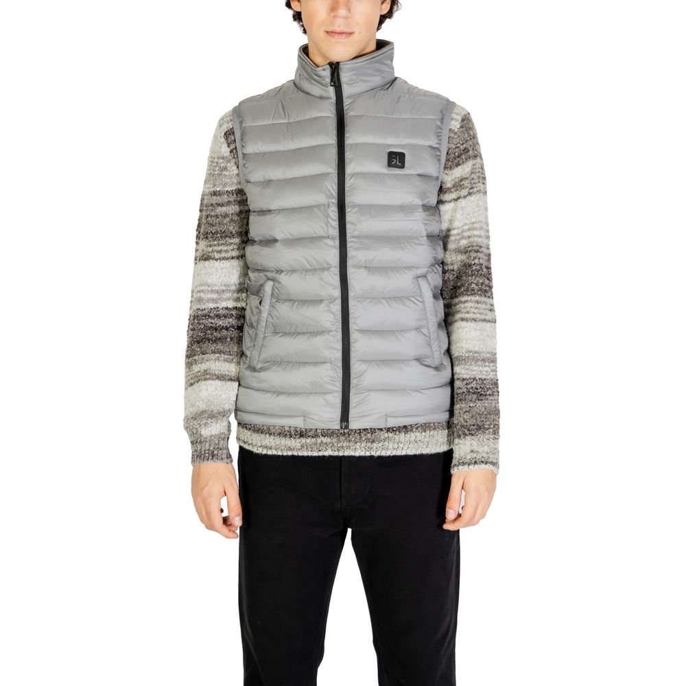 Gianni Lupo Gray Polyamide Sleveless Jacket | Regal Royce