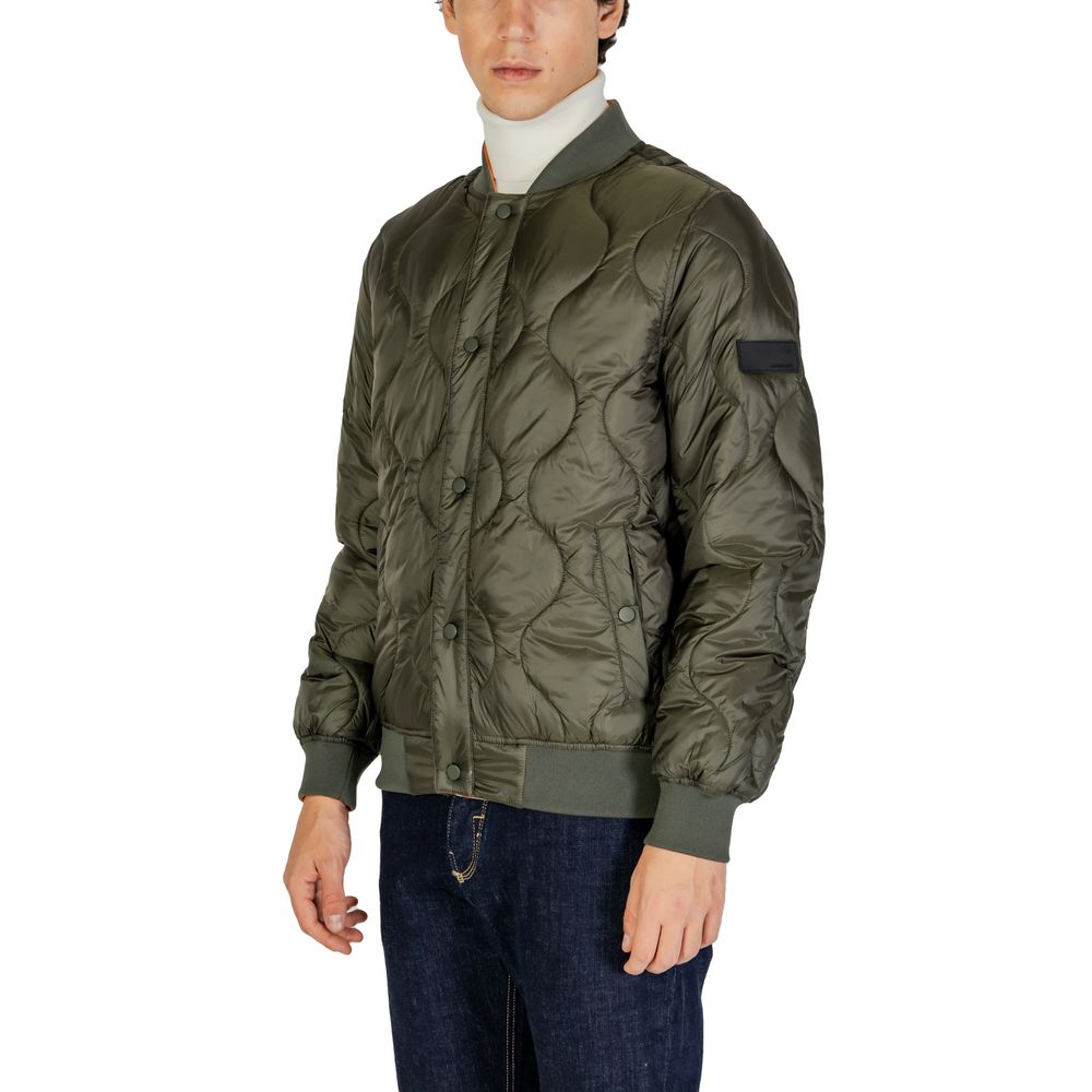 Gianni Lupo Green Polyamide Bomber | Regal Royce