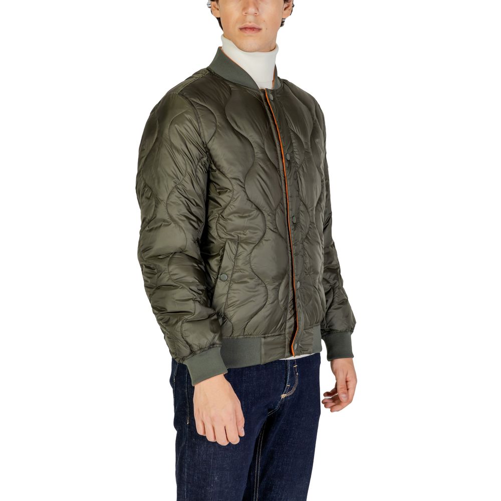 Gianni Lupo Green Polyamide Bomber | Regal Royce