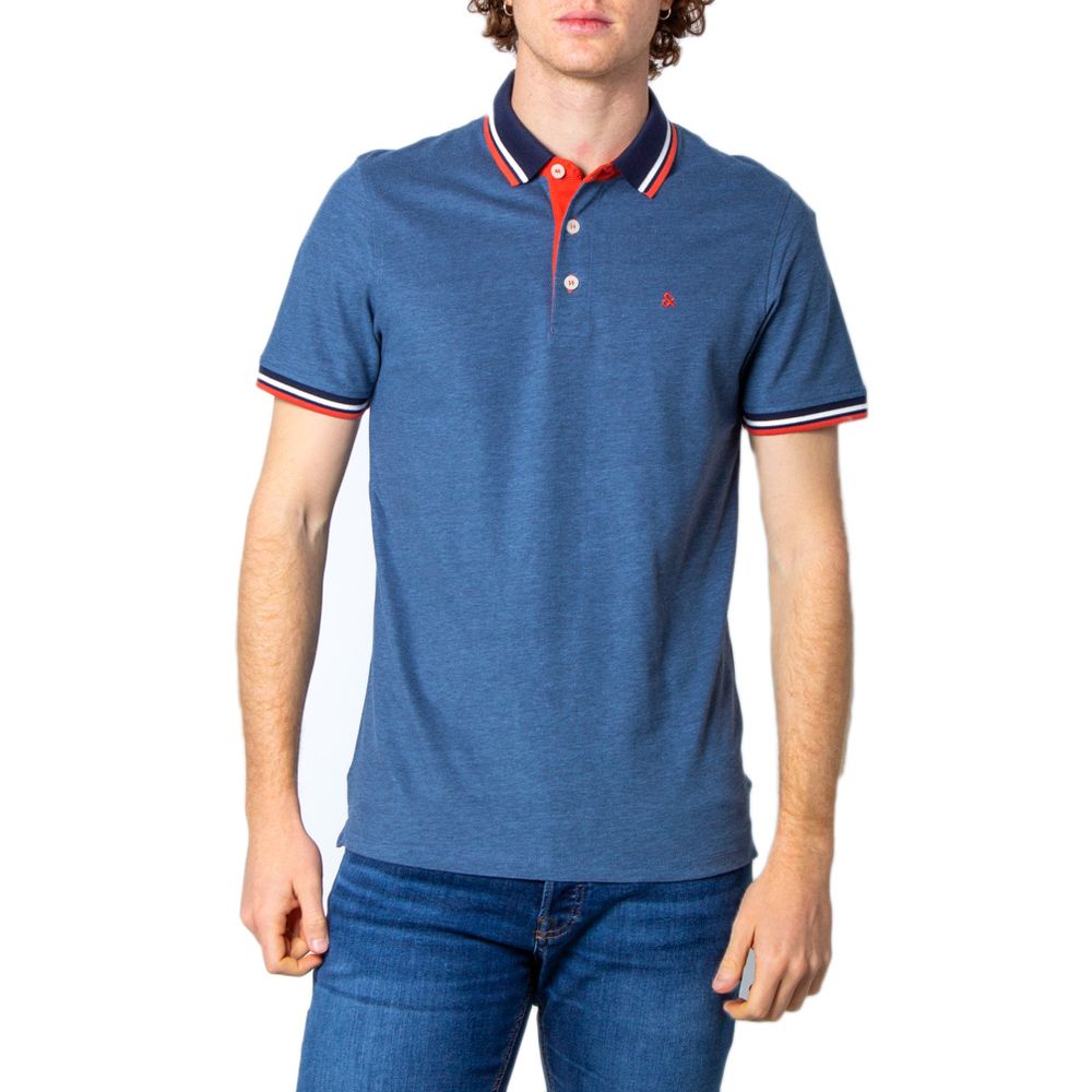 Jack Jones Blue Cotton Polo Shirt | Regal Royce