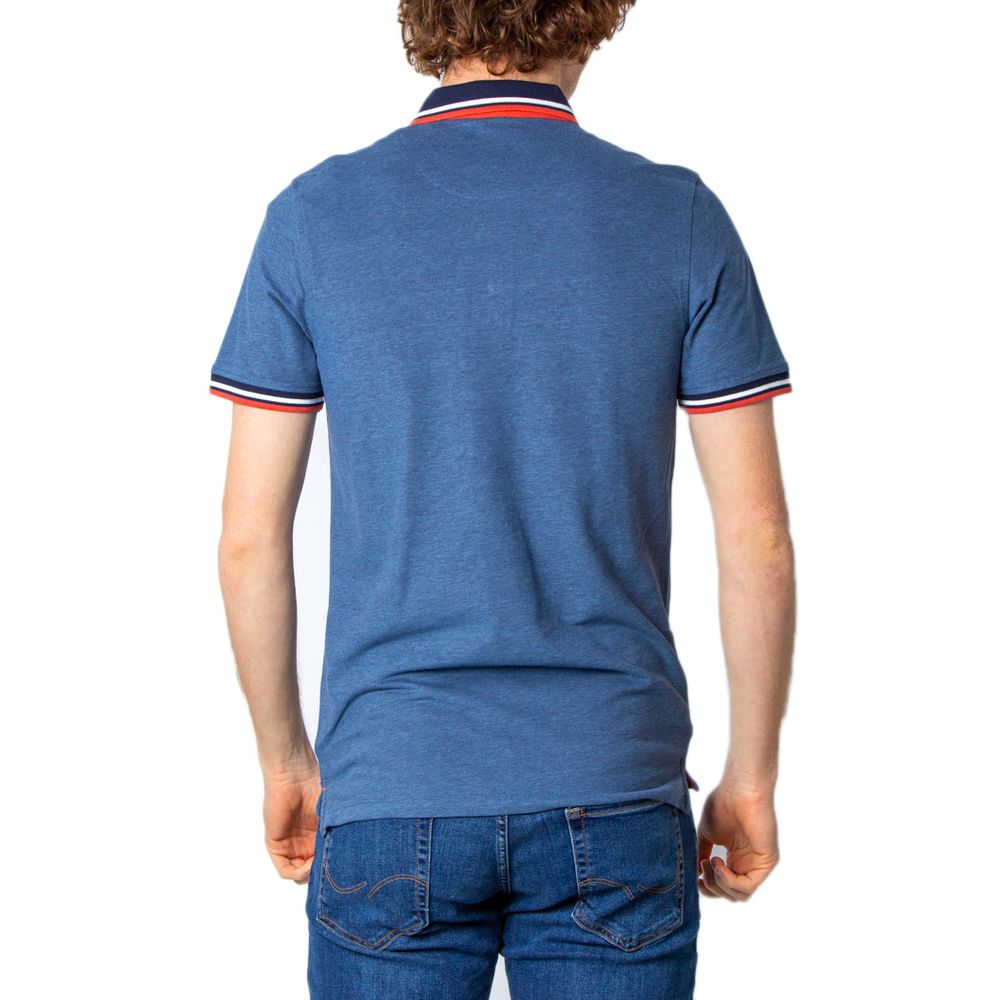 Jack Jones Blue Cotton Polo Shirt | Regal Royce