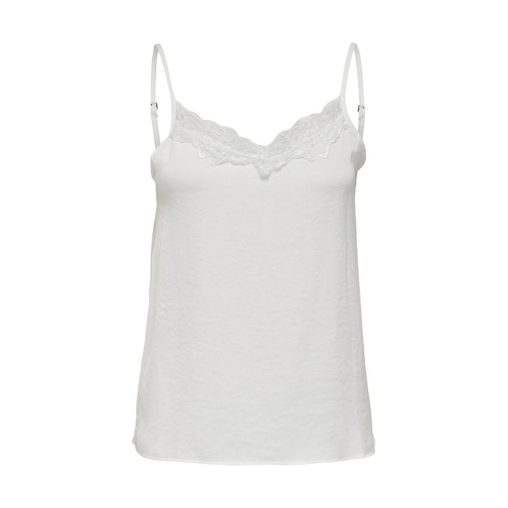 Jacqueline De Yong White Polyester Tank Tops | Regal Royce