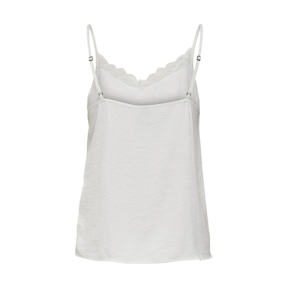 Jacqueline De Yong White Polyester Tank Tops | Regal Royce