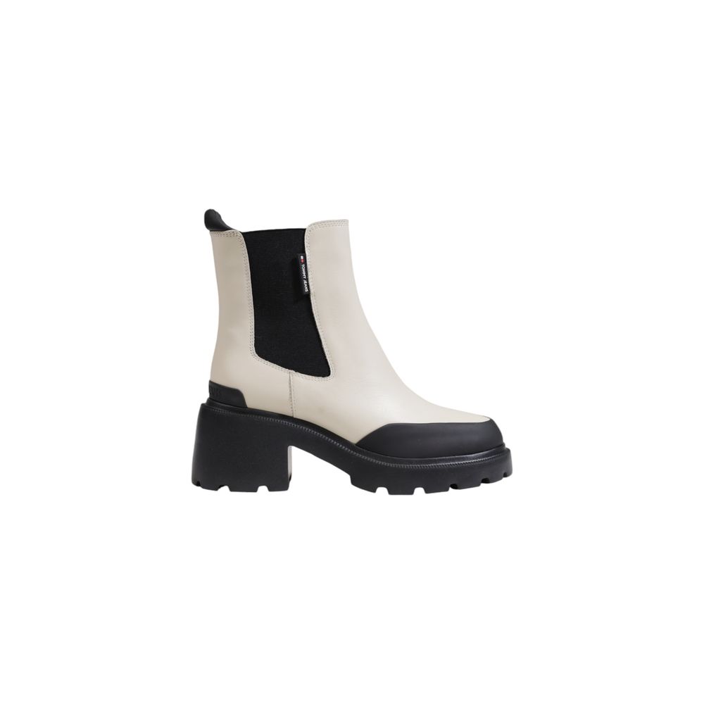 Tommy Hilfiger Jeans Beige Leather Ankle Boots | Regal Royce