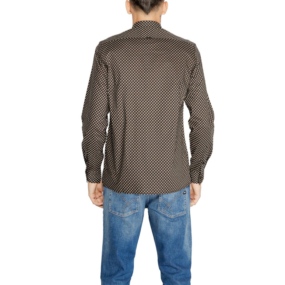 Antony Morato Brown Cotton Pattern Shirt | Regal Royce