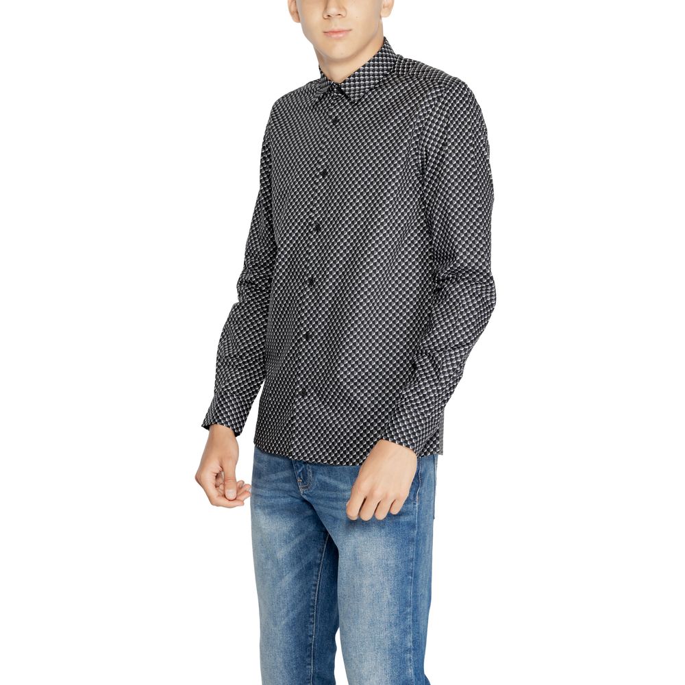 Antony Morato Gray Cotton Pattern Shirt | Regal Royce