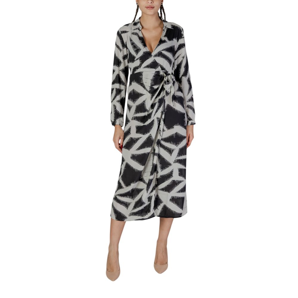 Jacqueline De Yong Black Recycled Polyester Long Dress | Regal Royce