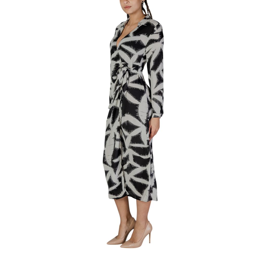 Jacqueline De Yong Black Recycled Polyester Long Dress | Regal Royce