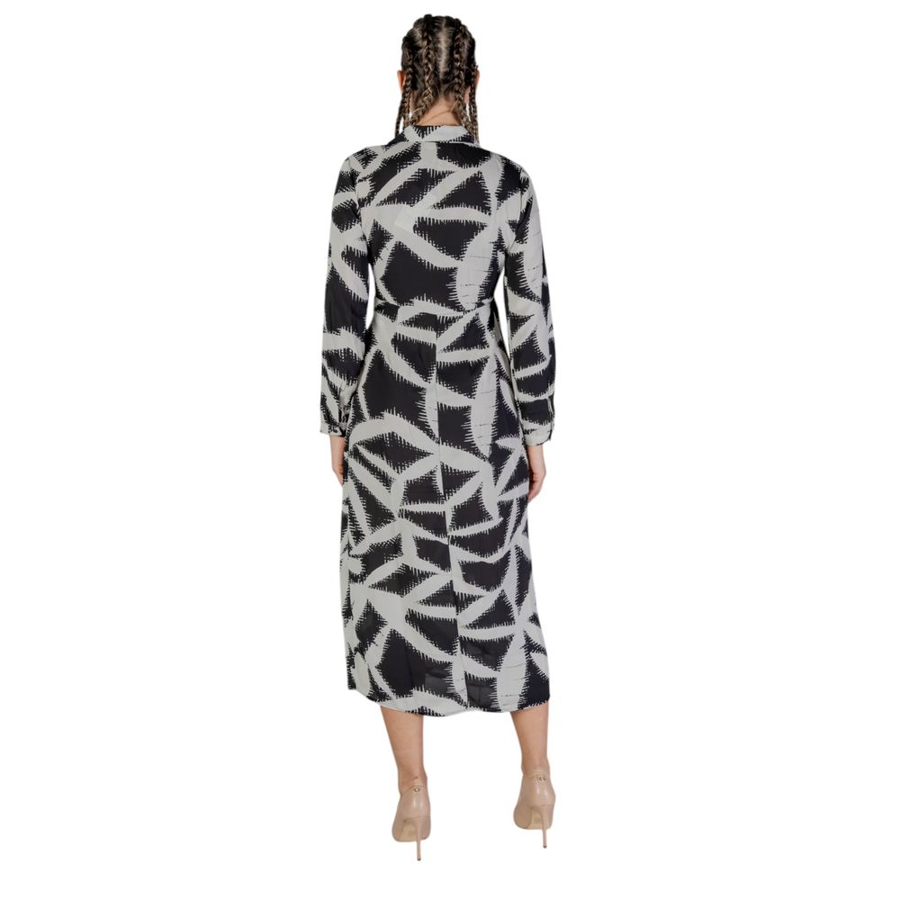 Jacqueline De Yong Black Recycled Polyester Long Dress | Regal Royce