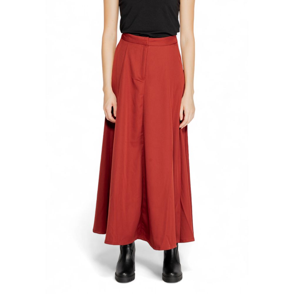 Vero Moda Red Polyester Long Skirt | Regal Royce