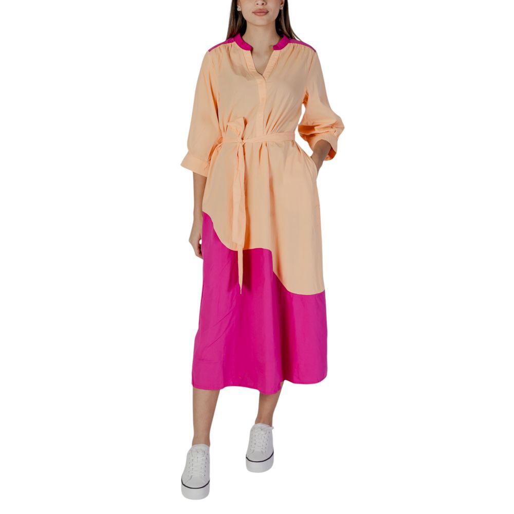 B.Young Orange Cotton Long Dress | Regal Royce