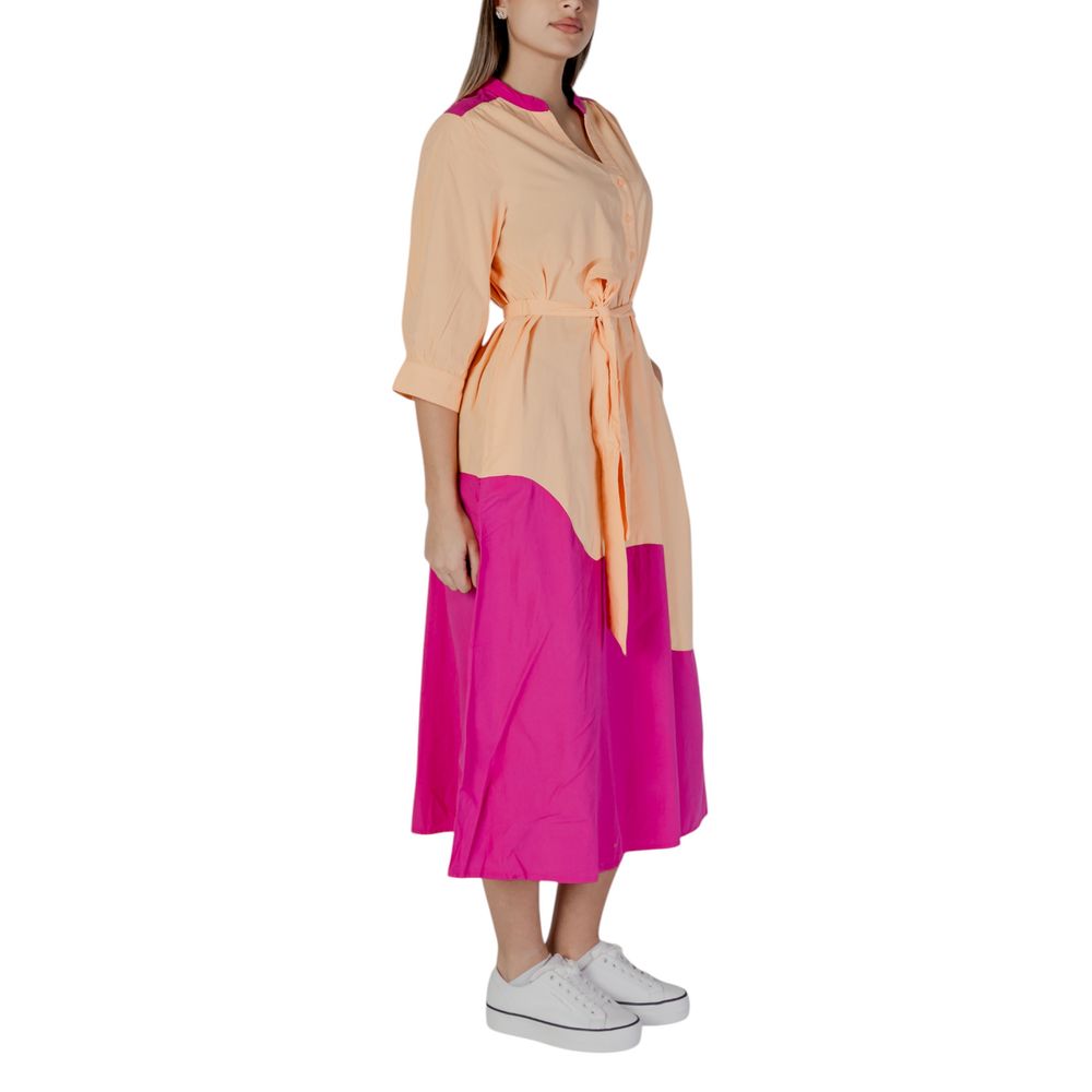 B.Young Orange Cotton Long Dress | Regal Royce