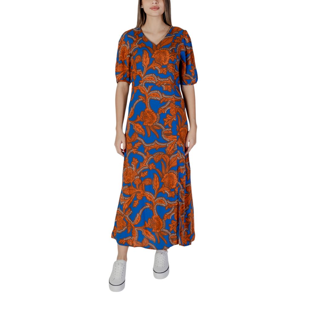 B.Young Blue Viscose Long Dress | Regal Royce