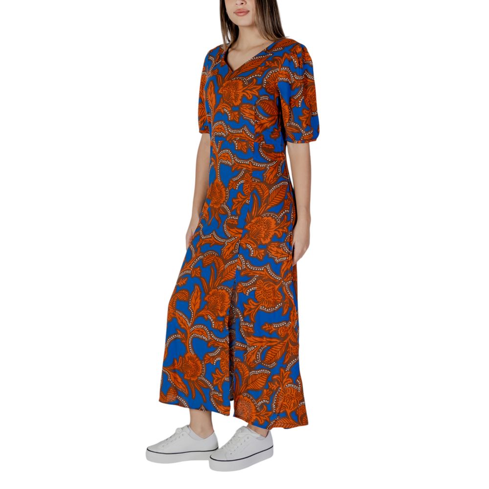 B.Young Blue Viscose Long Dress | Regal Royce