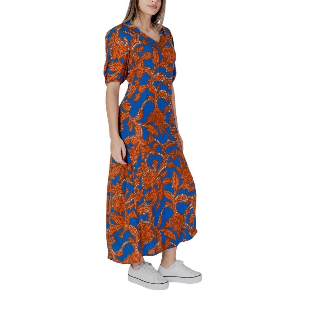B.Young Blue Viscose Long Dress | Regal Royce