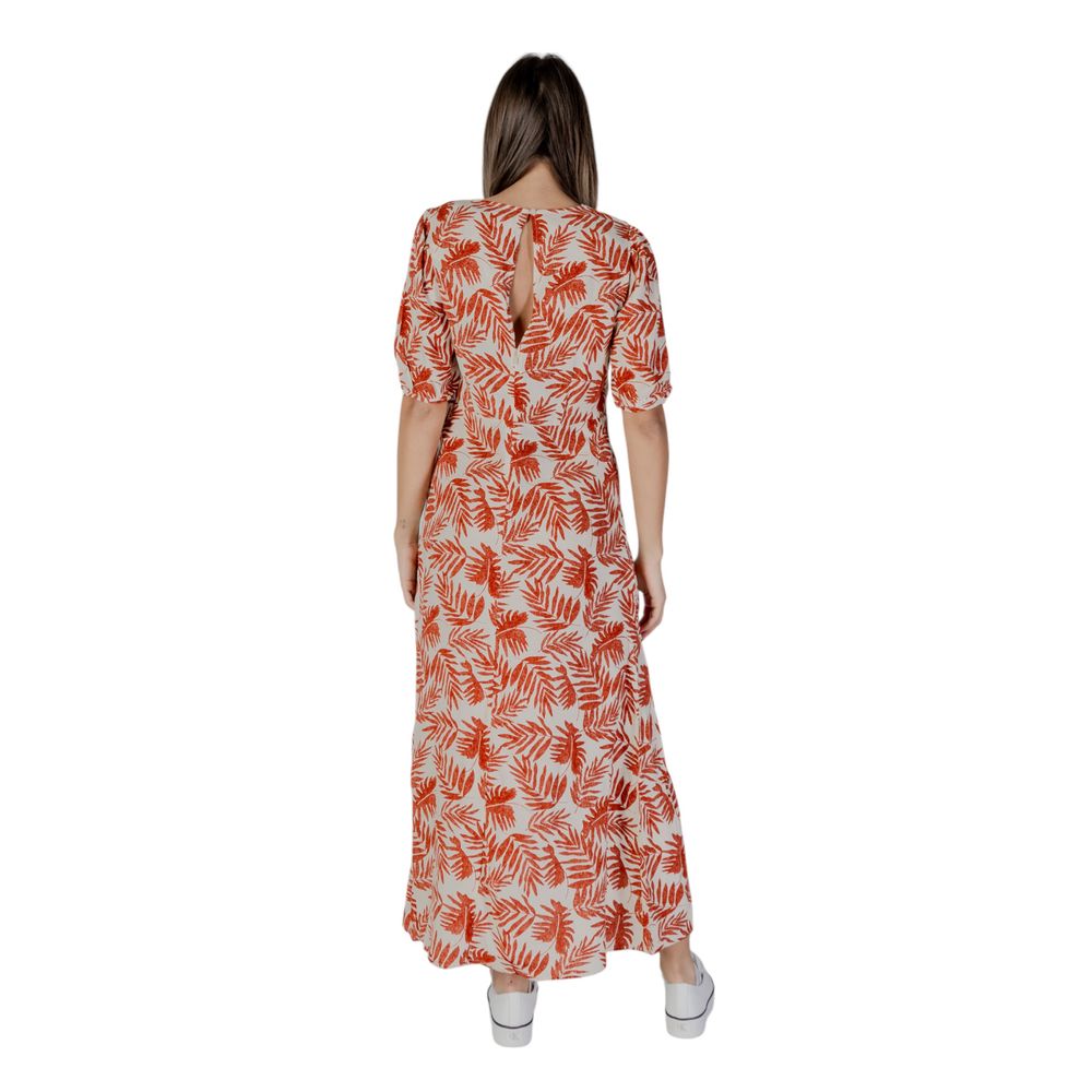 B.Young Red Viscose Long Dress | Regal Royce