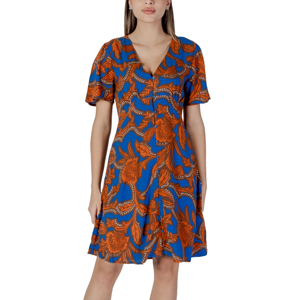 B.Young Blue Viscose Midi Dress | Regal Royce