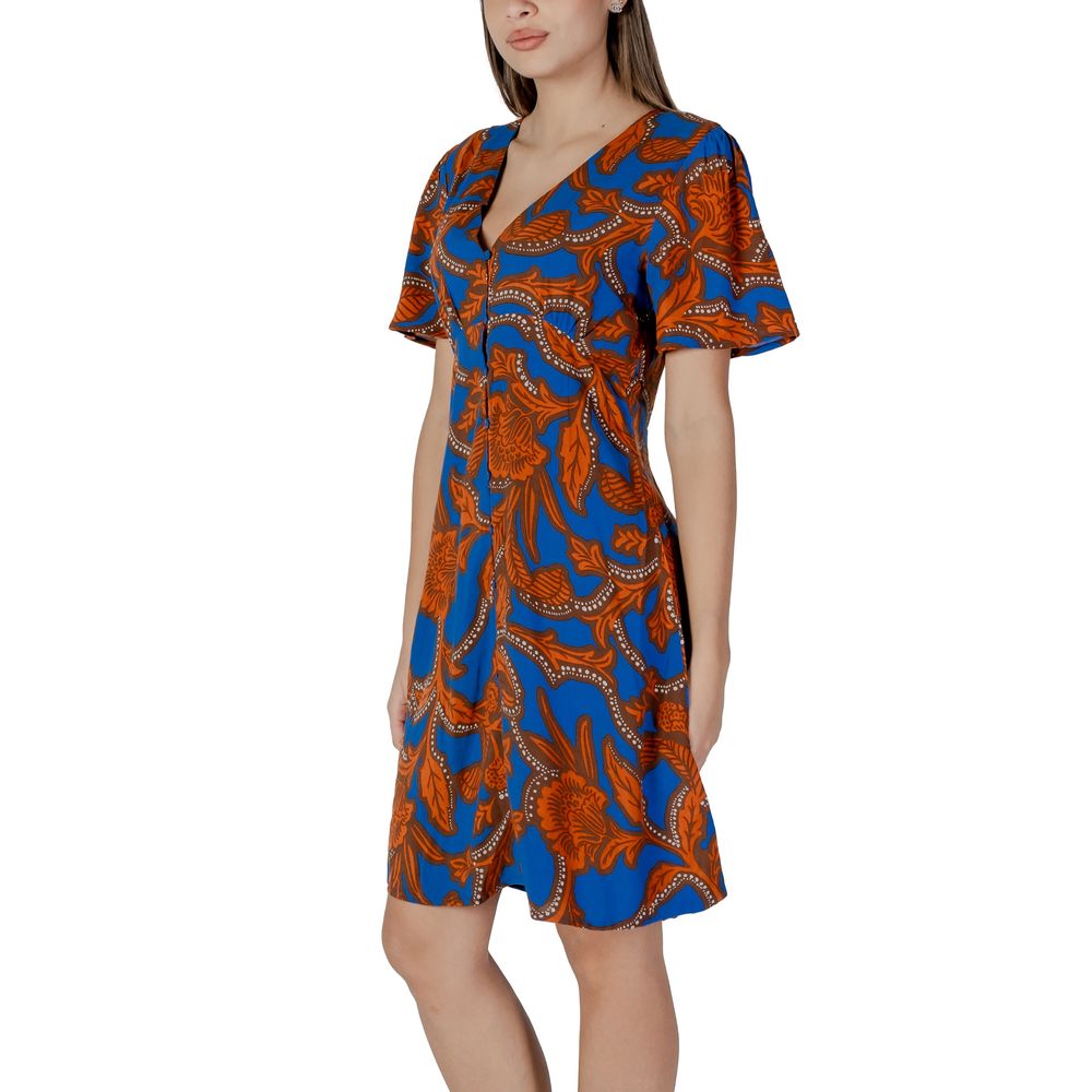 B.Young Blue Viscose Midi Dress | Regal Royce