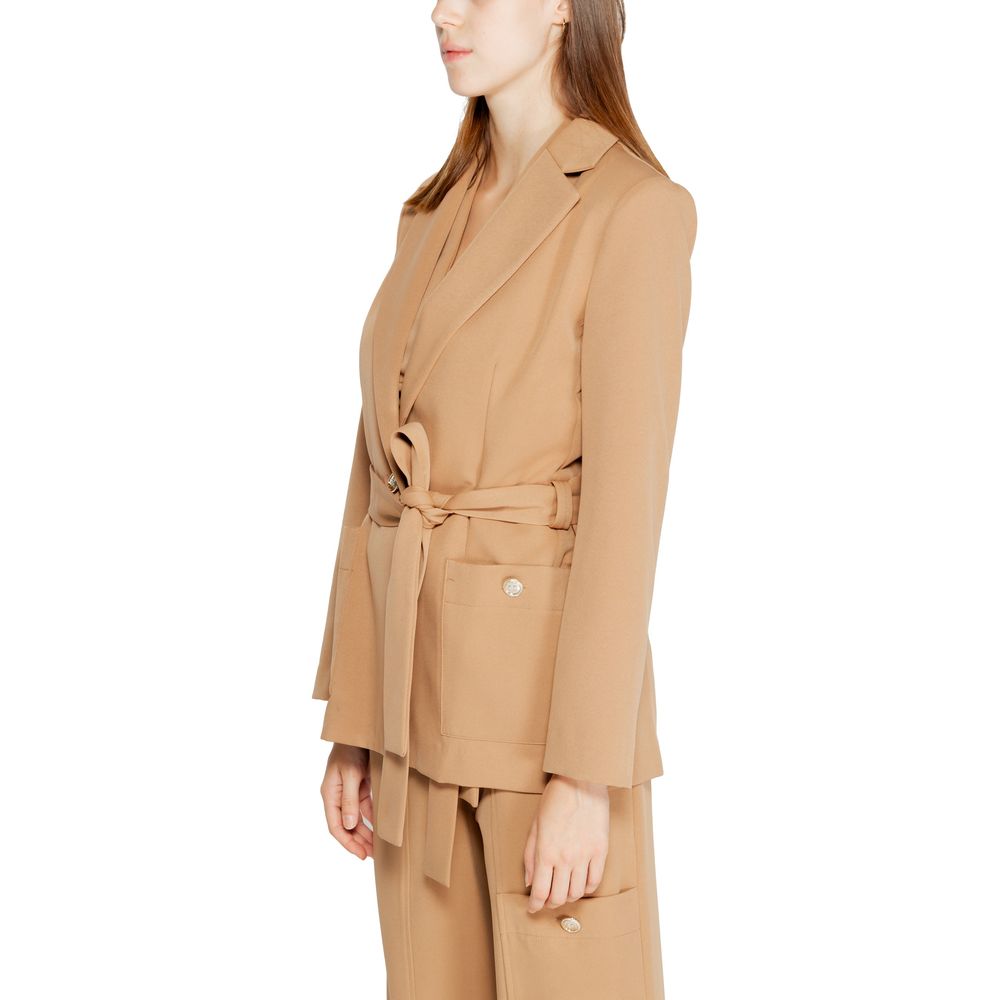 Rinascimento Beige Polyester Blazer | Regal Royce