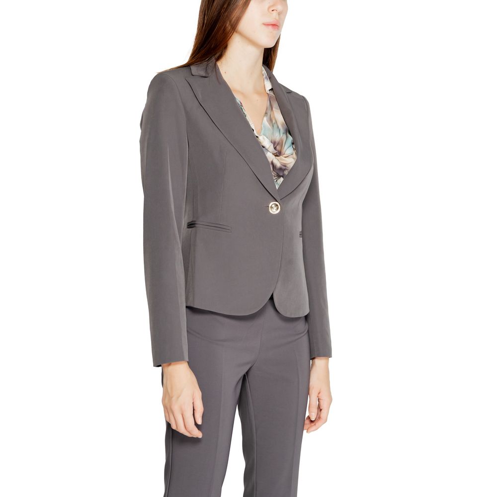 Rinascimento Gray Polyester Blazer | Regal Royce