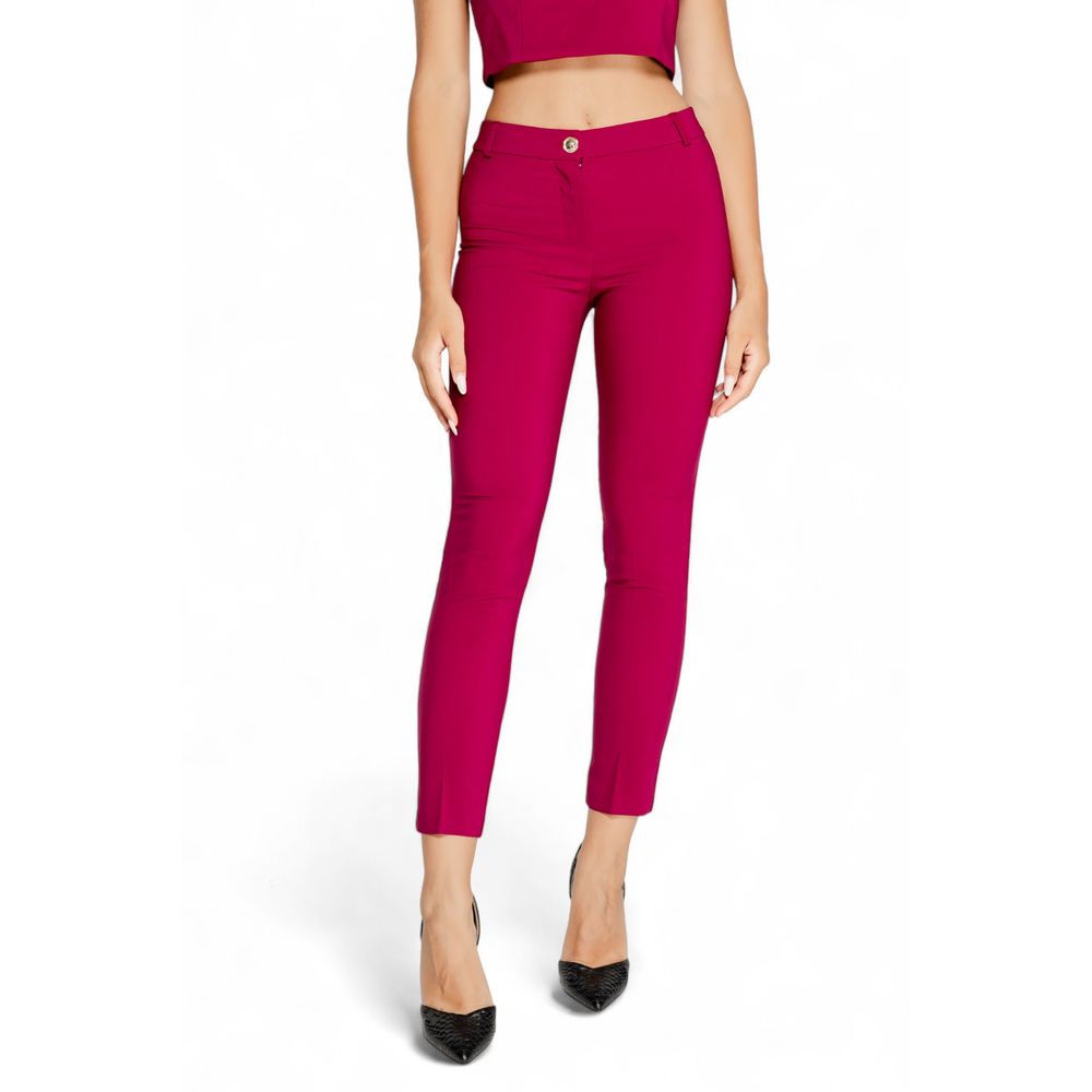 Rinascimento Bordeaux Polyester Casual Pants | Regal Royce