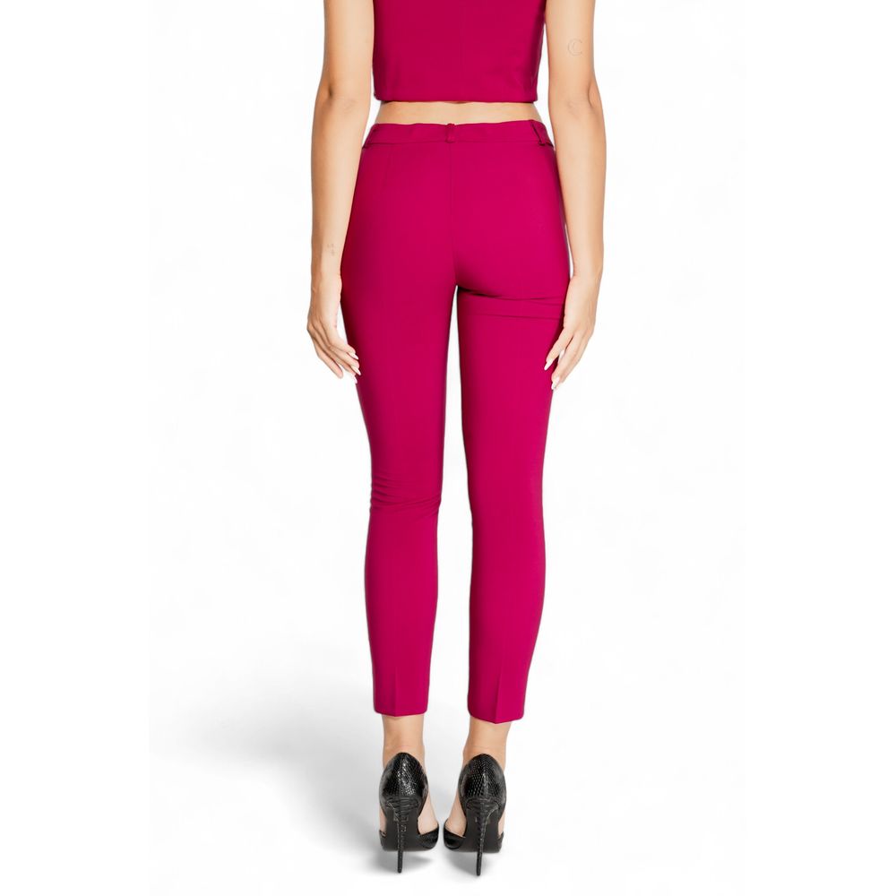 Rinascimento Bordeaux Polyester Casual Pants | Regal Royce