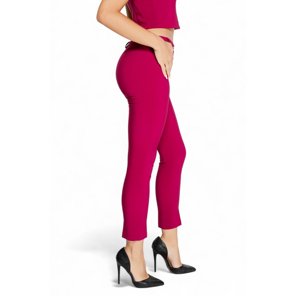 Rinascimento Bordeaux Polyester Casual Pants | Regal Royce