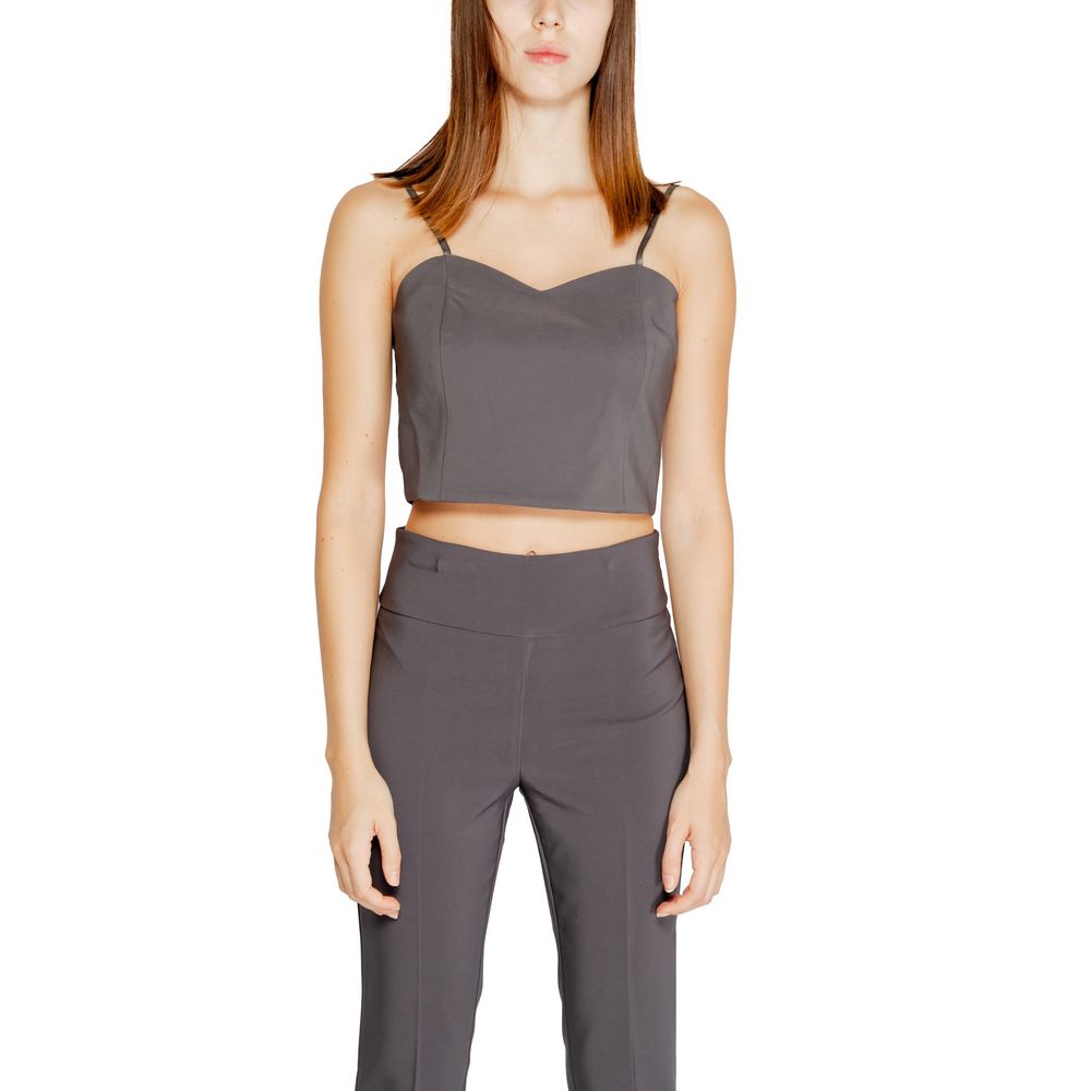 Rinascimento Gray Polyester Top | Regal Royce