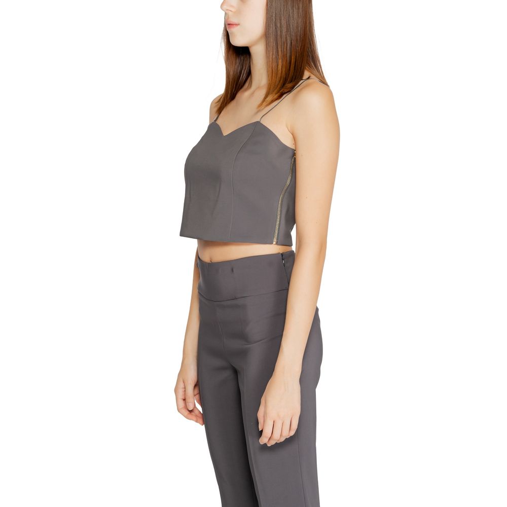 Rinascimento Gray Polyester Top | Regal Royce