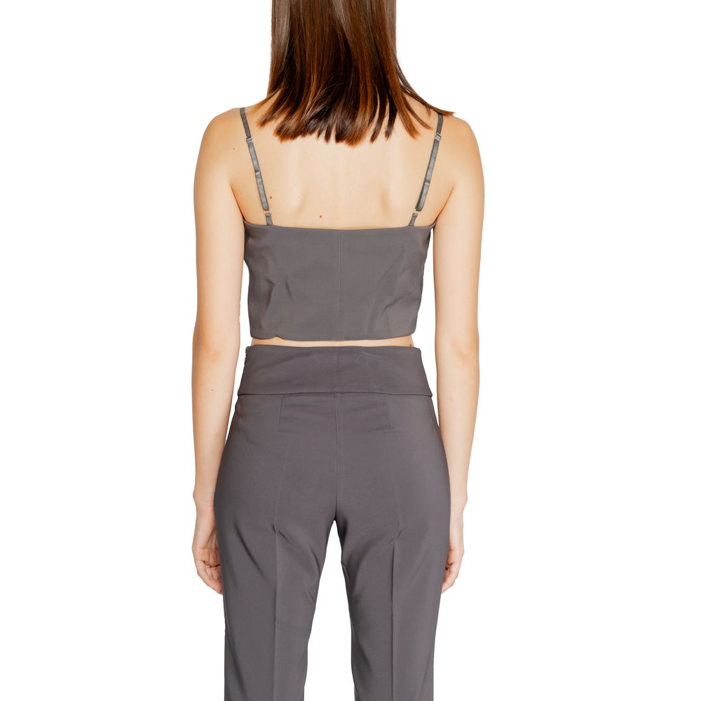 Rinascimento Gray Polyester Top | Regal Royce